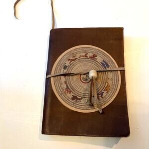 Zodiac Brown Leather Journal Made in Italy for Barnes & Noble READ